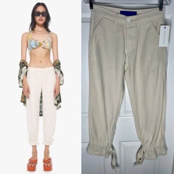 NWT MOTHER X Carolyn Murphy The Ankle Slapper Cropped Pants